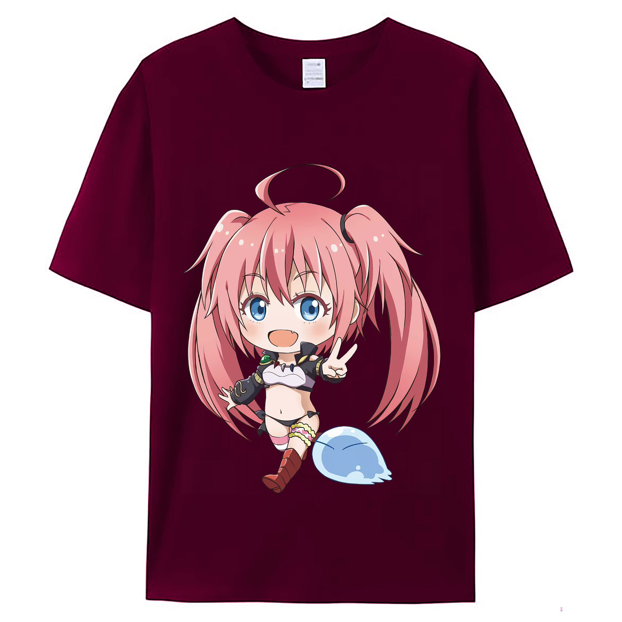 （画像用） 転スラ Regarding Reincarnated to Slime レディースカジュアルプリントTシャツ（綿100％）